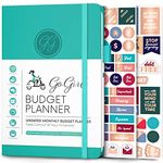 GoGirl Budget Planner – Monthly Financial Planner Organizer Budget Book. Expense Tracker Notebook Journal to Control Your Money. Undated – Start Any Time, 13.5x19cm, Lasts 1 Year – Turquoise