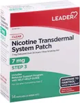 Leader Nicotine Patch Stop Smoking Aid, Step 3 7 mg, Nicotine Transdermal System, 14 Count, 11-Pack