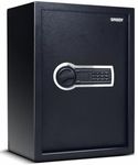 Speedy 56 Litres | Digital Locker for Home and Office with 2-way Access | Password and Emergency Key | Safe locker for home with digital keypad and LED light | 56 Litres (Black)