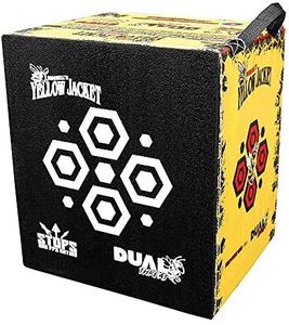 Morrell Targets Yellow Jacket 380 FPS Dual Threat Weatherproof Compound Crossbow Cube Any Tip Foam Archery Target with Carry Handle, Yellow