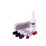 Dormy 902053 Office Drywipe Starter Kit of Drywipe Eraser and 100ml Cleaner and 4 Whiteboard Markers Assorted