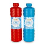 abeec Premium Bubble Solution -1 Litre Bubble Mixture (2 Pack) - Bubbles For Kids - Bubble Wands For Kids Multipack - Giant Bubbles For Kids Outdoors - Bubble Mixture Refill