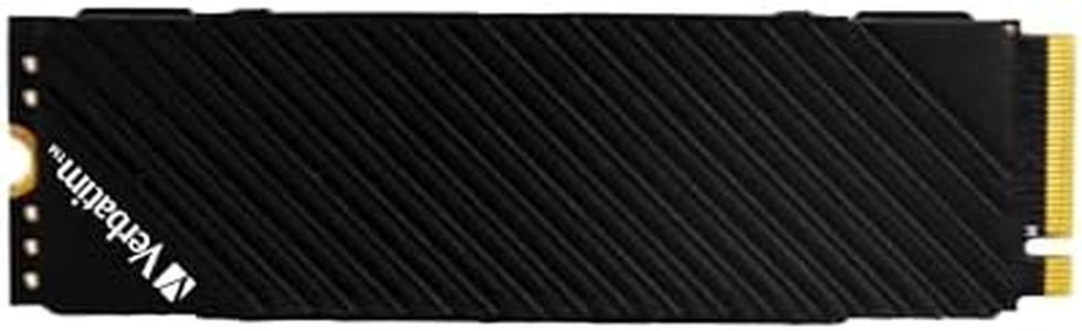 Verbatim Vi7000G NVMe M.2 Internal SSD, Internal SSD Drive with 4TB Data Storage and PCIe Gen 4 Interface, Solid State Drive for Gaming PC and PlayStation 5, Black