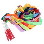 STOBOK Kids Dancing Gymnastics Ribbon Wands, Rhythmic Gymnastics Ribbon Dancing Streamers, 14 Packs