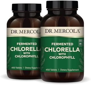 Dr. Mercola Fermented Chlorella 1000mg - 450 Tablets - 2 Bottles - Higher Bioavailability than Regular Chlorella - Superfood Supplement - Naturally Detox and Support Your Immune System - Additive Free