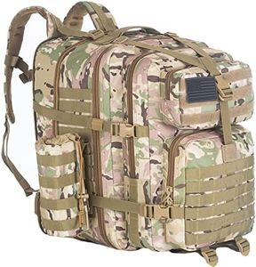 GZ XINXING 64L Large 3 day Molle Pack Military Tactical Army Backpack Bug Out Bag Rucksack For Men, Cp, 45L-64L, Rucksack Backpacks