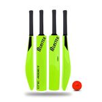 Jaspo Cric Addict Blaster Plastic Cricket Bat Size 5 for Kids,Juniors,Youth,Children (Bat Height-30 Inches) (Plastic Bat Size-5, Neon)