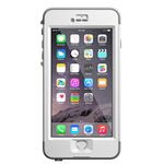 LifeProof NUUD iPhone 6 Plus ONLY Waterproof Case (5.5" Version) - Retail Packaging - AVALANCHE (BRIGHT WHITE/COOL GREY)