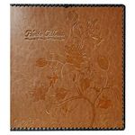 Beautyus Photo Album Book, Family Album, Leather Cover, Holds 3x5, 4x6, 5x7, 6x8, 8x10 Photos (Brown, Large)