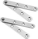 sourcing map 360 Degree Rotatable Door Pivot Hinge, 100mmx16mmx11mm Stainless Steel Window Door Fittings, Pack of 2