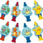 Pokemon Blowouts, 5" - 8 Count - Vibrantly Colored Party Accessory, Perfect for Any Pokemon-Themed Celebration