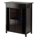 Winsome Wood Yukon Wine Cabinet, Espresso, 29.92" W x 37.01" H x 17.32" D