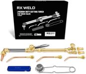 RX WELD Oxygen & Acetylene Torch Kit – 12 Pcs Welding Cutting Torch Kit, with Check Valves