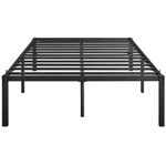 Yaheetech 46 cm Double Bed Frame Metal Solid 4ft6 Single Platform Bed with Heavy Duty Steel Slat Support/Non-slip Mattress Foundation/No Box Spring Needed/Under-bed Storage Space Assembly