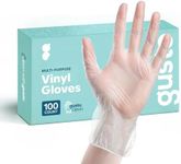 Comfy Package Disposable Vinyl Gloves [100 Count] – Clear, Latex-Free, Powder-Free – Food Safe for Cooking, Cleaning, Food Handling – BPA-Free - X-large