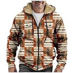 Mens Puffer Jacket Y2k Jacket Workout Hoodies for Men Men's Winter Coats Quarter Zip Sweater Men Sweater T Shirts Men Faux Fur Coat Down Jacket Running Jacket Men（4-Brown,XX-Large）