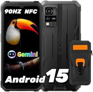 Blackview BV4800 SE Rugged Smartphone, 2025 Newest Android 15 Phone, 12GB RAM+64GB ROM/2TB Rugged Phone, 6.56'' 90Hz Display, 16MP AI Camera, IP68/69K Waterproof, 5100mAh, NFC, Face Unlocked -Black