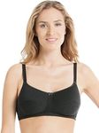 Anita Womens Allie Post Mastectomy Cotton Bra Size 36C in Noir 97% Cotton, 2% Polyamid, 1% Elastane