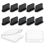 AUZOSL Type C Dust Plugs, 10 Pcs Silicone USB C Dust Cover, Type-C Charger Protector Stoppers for iPhone 15 Pro Max Samsung Galaxy Google Pixel Google Pixel Motorola Xiaomi OPPO OnePlus and Tablets