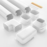 Toutgood 4'' 11Ft Line Set Cover Kit for Mini Split Ductless Air Conditioners and Heat Pumps, Central AC Decorative Upgraded UV-Proof Strong&Durability PVC Pipe