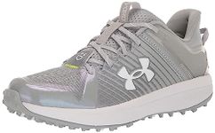 Under Armour Men's Yard Low Turf Baseball Cleat Shoe, (102) Baseball Gray/Baseball Gray/White, 4.5