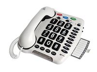 Geemarc CL100 Big Button Phone for Seniors - 30 dB Amplified Corded Phone with Visual Indicator - Telephones for Hearing Impaired - Large Buttons & Amplified Hearing Landline Phone - Phones for Home