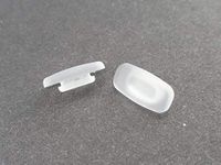 EYE LOVER 3 Pair of Replacement Square Premium Grade Soft Silicone - Rectangle Shaped Slide/Push-in Nose Pads for Costa Maui and More