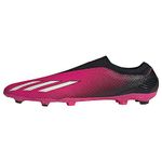 adidas unisex child X SPEEDPORTAL.3 Laceless Football boots Firm Groun SHOES, Team Shock Pink 2/Zero Metallic/Black, 1 Little Kid US