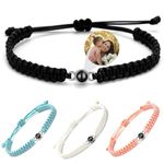 JONZIN Custom Bracelets with Photos, Projection Bracelet with Picture inside, Picture Bracelet Personalised Photo, Anniversary Memorial Gifts for Women/Men/Family/Friend/Dog/Cat