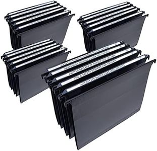 Ultimate Office MagniFile Hanging File Folders V Base Letter Size with 11 inch Magnified Indexes That Double The Size of Your File Titles to Find Files Fast. (Set of 20 Black)
