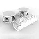 i-Star Ceiling Bluetooth Speakers Complete Kit - Easy To Install Ceiling Speakers Fit in Existing Downlight Cut-Out Easy To Pair Bluetooth White