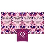 Pukka Herbs | Elderberry and Echinacea Organic Herbal Tea Box | Infusion With Aniseed and Ginger | Perfect For Everyday Support | Caffeine Free | 4 Packs | 80 Plant Based Biodegradable Tea Bags