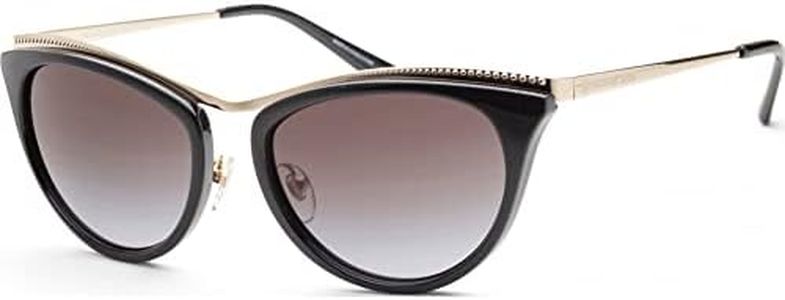 Michael Kors Womens 54 Mm Azur Cat Eye Metal Polarized Sunglasses Mk1065 Light Gold/Grey Gradient One Size