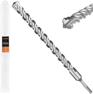 Keewaki 1-1/4" x 12" SDS Plus Rotary Hammer Drill Bit, Cross Carbide Tip, Heavy Duty Masonry Drill Bits for Concrete, Brick Hammer Drill Bits - Concrete Drill Bit Set
