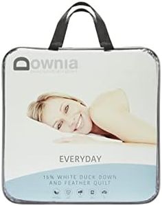 Downia Everyday 15% White Duck Down and Feather Quilt, White, Queen