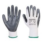 Portwest A310 Abrasion Resistant Flexo Grip Nitrile Glove Grey/White, Large