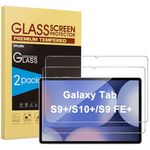 SPARIN Screen Protector for Samsung Galaxy Tab S10 Plus/S9 Plus/S9 FE Plus/S7 FE 5G/S8 Plus 12.4'', 2 Pack HD Tempered Glass for Galaxy Tablet S10+/S9 Plus/S9 FE Plus/S7 FE