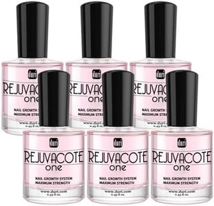 duri Rejuvacote 1 Original Maximum Strength Nail Growth System Base, Top Coat - Nails Hardening, Repair, Chipping, Strengthen, Breaking and Brittle Treatment (Pack of 6)