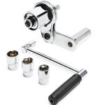 VQP Torque Multiplier Set 1/2” DR w/ 3 Sockets, Labor Saving Lug Nut Remover, Hand Lug Nut Wrench Kit, Portable Wrench Sockets Set (Max 680N/M, Upgraded 8-Point)