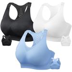 FITTIN Racerback Sports Bras for Women - Padded Seamless High Impact Support for Yoga Gym Workout Fitness