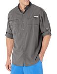 Columbia Mens Tamiami II Long Sleeve Shirt, City Grey, L