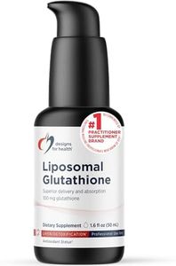 Designs for Health Liposomal Glutathione - Liquid Glutathione Supplement, 100mg with Enhanced Absorption - Detox + Immune System Support - Lemon Peppermint Flavored Drops (50 Servings / 1.7oz)