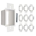 BWP - Electrical Power Outlet Box Extender Kit – Single Gang Box Extender - Single Receptacle Heavy Duty Plastic (10 Pack, White)