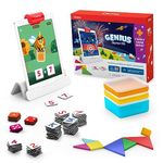 Osmo-Genius Starter Kit For iPad + Family Game Night-7 Educational Learning Games For Spelling & Math-Ages 6-10-STEM Toy Gifts For Kids-Boy &Girl-6 7 8 9 10(Osmo iPad Base Included - Amazon Exclusive)