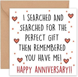 Felbridge Studio - Funny Anniversary Card - Anniversary Cards for Him Her Boyfriend Girlfriend Husband Wife Men Woman Fiancé Fiancee - Gay Lesbian - Rude Humorous Special Sentimental Huge - 14cm