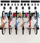 Dirza Bike Storage Rack Wall Mount Garage Bike Hanger for 6 Bicycles Adjustable Bike Hooks for Home indoor Holds Up to 500lbs(6 bike hooks + 6 bike accessory hooks)