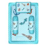 BETHAKJI KidsBed New Born Bedding Set with Pillow & Bolsters Cotton Bedding | Toddlers Bed | Gadda Set | Infants | Boys & Girls That Includes a Neck Pillow and Two Pillows (Blue)