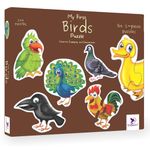 TOYKRAFT Toddler Puzzles for Boys and Girls Age of 2 Years above| Educational Jigsaw with My First Birds Themes for Birthday Gifts Head & Tail Birds