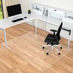 Office Chair Mat for Hard Floor - 46" x 72" Large Desk Chair Mats - Easy Rolling Floor Protector Mat - Easy to Clean (Rectangle)