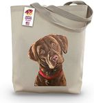 Chocolate Lab Tote Bag - Gifts For Mom - Chocolate Lab Lover Gift - Chocolate Labrador Gifts For Women -Handmade Totes - Canvas Totes - Reusable Shopping Bag - Grocery Bag - Handbag - Beach Bag